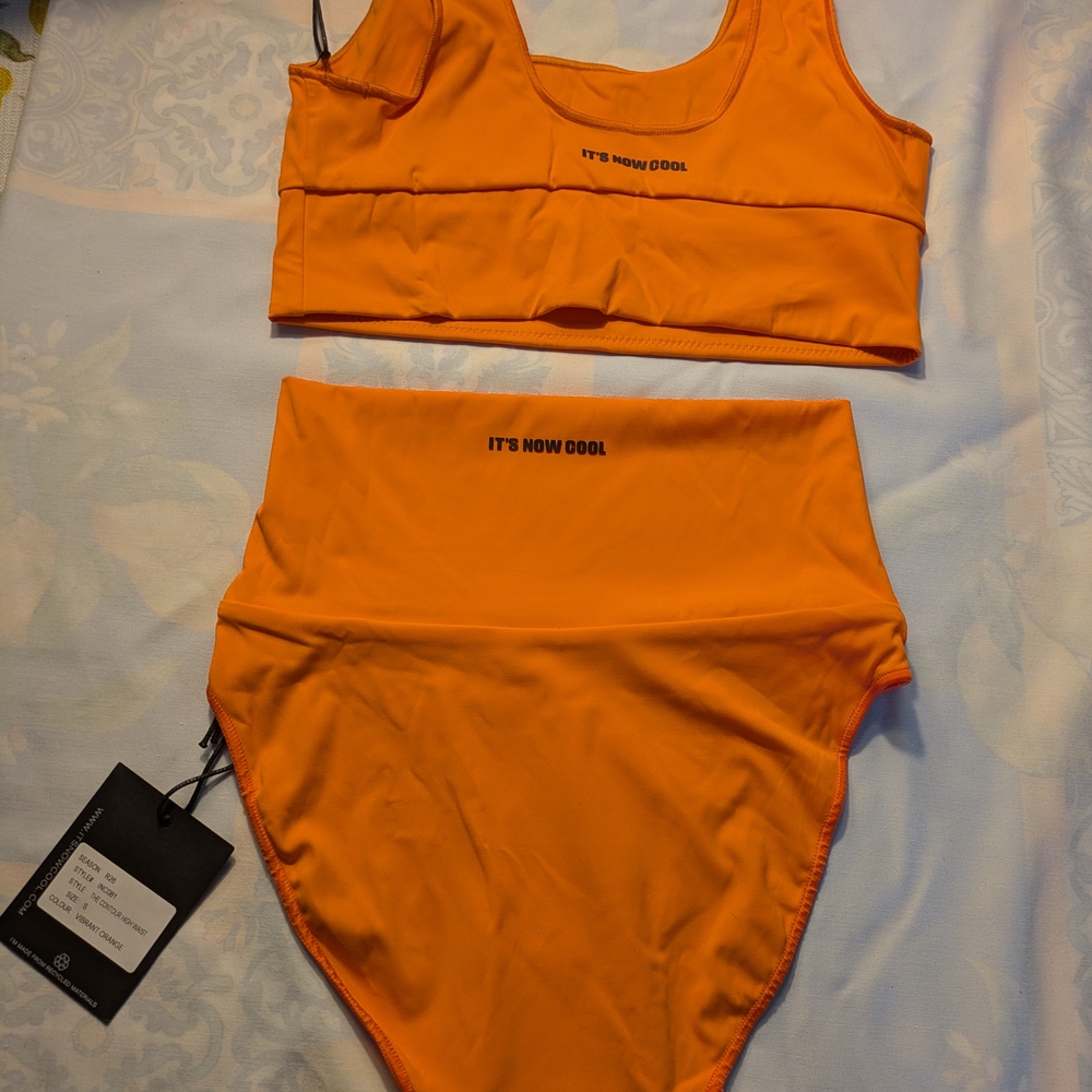 Orange Two-Piece Swimsuit Set